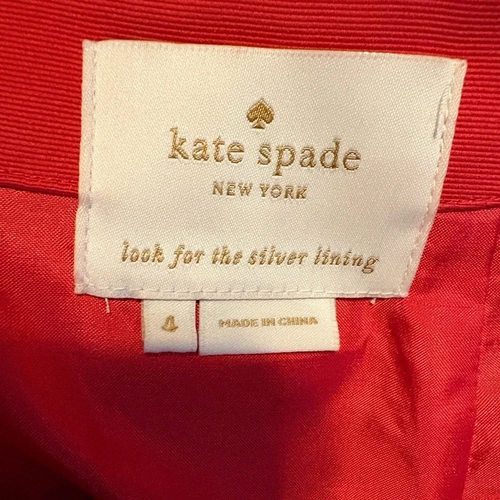 kate spade Red Mini Dress with Black Bow Back